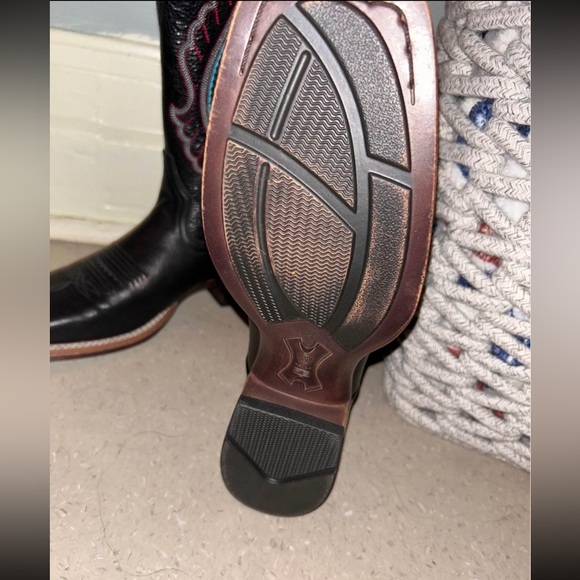 Ariat Ladies Primetime True Black Square Toe Boots - Picture 5 of 5